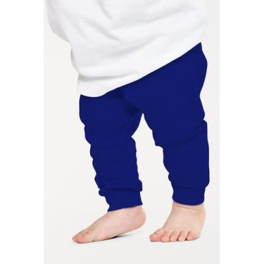 Imagem de Calça Mijão Bebe Em Ribana Algodão Com Elastano Azul Mjb2 - Wb Moda