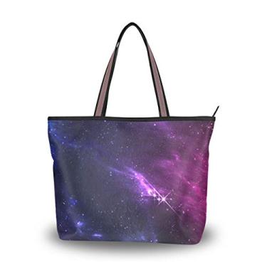Imagem de Bolsa de ombro My Daily feminina cósmica Nebula Star, Multi, Large