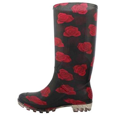 Imagem de Bota de chuva feminina clássica Shoes 18, Rosa vermelha, 9 B(M) US