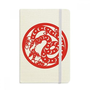 Imagem de Caderno de arte do zodíaco chinês cortado em papel de cobra oficial de tecido rígido clássico diário