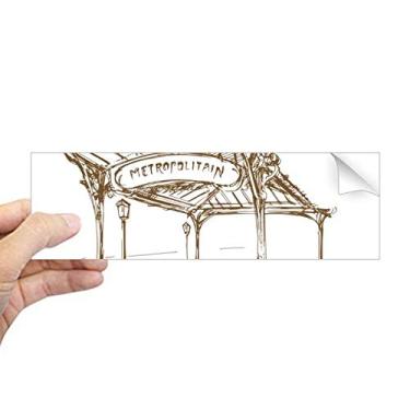 Imagem de DIYthinker Metropolitain Station França Paris Landmark adesivo retangular para-choque notebook janela decalque