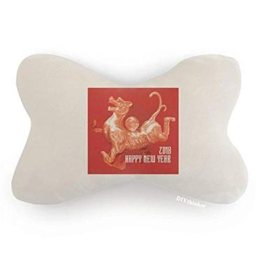 Imagem de DIYthinker Almofada de apoio para o pescoço do carro Happy New Year Rooster