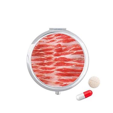Imagem de Porta-comprimidos de textura de carne gorda de porco Mutton com porta-comprimidos, caixa de armazenamento de medicamentos