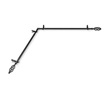 Imagem de Rod Desyne Conjunto de varão de cortina único marquise, 71 a 122 cm, preto