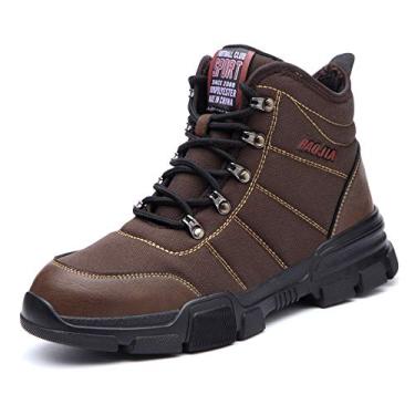 Imagem de Botas SafeByAlex Steel Toe Trabalho Moda Tênis Estilo para Homens e Mulheres, 211 - Marrom, 12 Women/10 Men