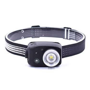 Imagem de N/H Lanterna de cabeça recarregável por USB, farol de LED com luz vermelha, sensor leve com zoom, lâmpada de cabeça de longa duração para corrida ao ar livre, acampamento, caminhada, pesca