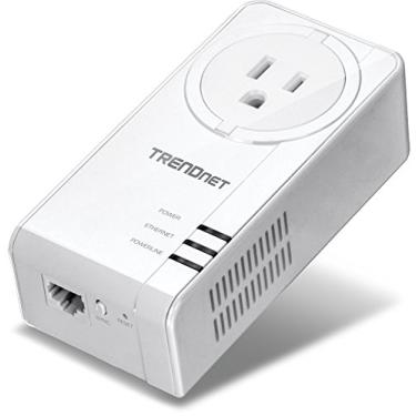 Imagem de TRENDnet Adaptador Powerline 1300 AV2 com tomada integrada, porta Gigabit, IEEE 1905.1 e IEEE 1901, alcance de até 300 m, TPL-423E, branco