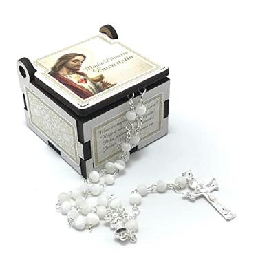 Imagem de Lembrança Primeira Eucaristia Terço Com Caixinha Personalizada