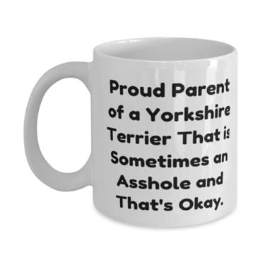 Imagem de Caneca perfeita para cães Yorkshire terrier 325 ml, pai orgulhoso de um Yorkshire terrier, inspiradora para os amantes de cães, aniversário