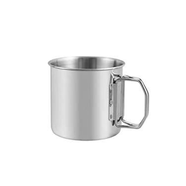 Imagem de Amagogo Caneca de acampamento copo de acampamento metal 304 copos de aço inoxidável copos ao ar livre copo de acampamento inquebrável ferver água para acampamento fogueira cozinhar, 260 ml