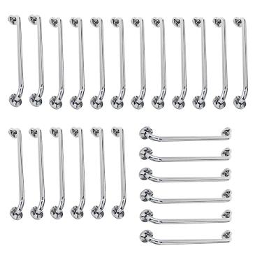 Imagem de Alça de Apoio Inox 80cm Barra Kit 24 Unidades Segurança Idoso Deficiente Gestante Cadeirante Banheiro Box Quarto Corrimao Acessibilidade Resistente