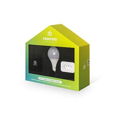 Imagem de Kit Casa Conectada Positivo Casa Inteligente, 3 Itens (1x Smart Controle Universal, 1x Smart Plug Wi-Fi, 1x Smart Lâmpada Wi-Fi), Bivolt, Compatível com Alexa e Google Assistente