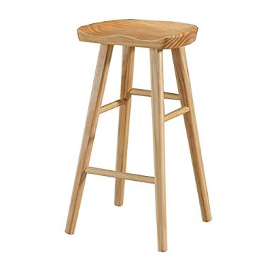 Imagem de Cadeiras de jantar, bancos de bar, bancos de bar com apoio para os pés de madeira maciça, sem encosto banco de sela, bistrô, pub, café, móveis, banquinho alto Tudo está bem