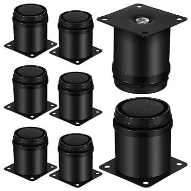 Imagem de iplusmile 8 Peças Pernas De Móveis De Aço Inoxidável Pés De Móveis Ajustáveis ​​Pernas De Armário De Metal Pernas De Substituição Para Prateleiras De Armários De Mesa De Sofá
