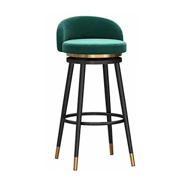 Imagem de Cadeiras de jantar cadeiras de sala de jantar banqueta de bar com encosto conjunto de 1/2,25,6 polegada banco de altura de balcão de veludo cadeira de bar giratória estofada moldura de metal preto para cozinha ilha sala de jantar pátio tudo é