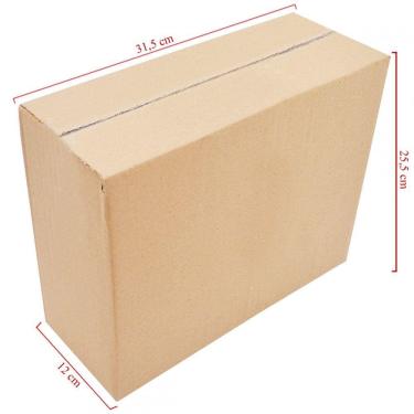 Imagem de Caixa De Papelão Retangular E Funda 20 Unidades Embalagens 31.5cm x 12cm x 25.5