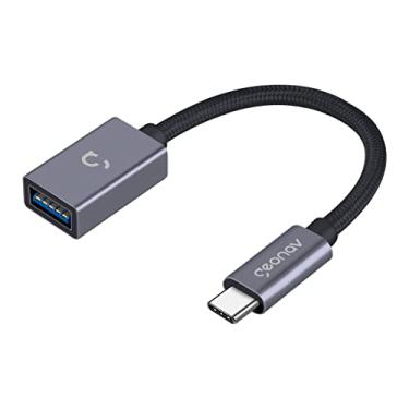 Imagem de Geonav Adaptador USB-C (tipo C) macho para USB 3.1 fêmea, com função OTG (On the Go) permite conexões com pen drives, HDs externos e outros dispositivos com saída USB, 16.5 cm, UCA01, Prata