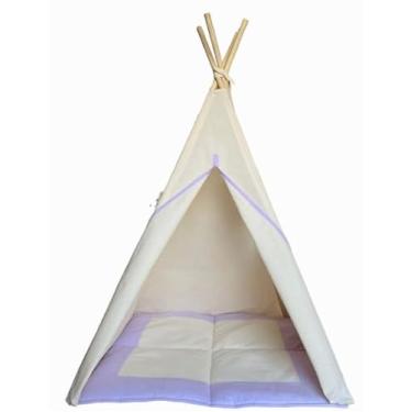 Imagem de Tenda barraca infantil+tapete acolchoado 135x90x90cm