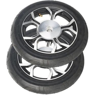 Imagem de Rodas traseiras de alumínio para cadeiras de rodas de 12 polegadas (2), peças de reposição de rodízios pneumáticos para cadeiras de rodas elétricas, rolamento 17 mm (11/16 ")