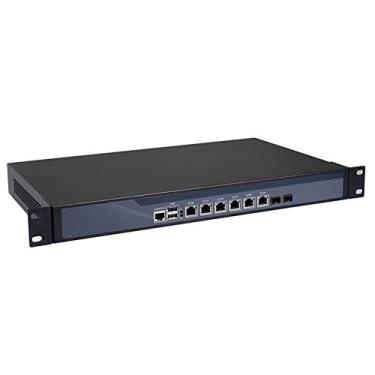 Imagem de Partaker Firewall, VPN, montagem em rack 1U, dispositivo de segurança de rede, com AES-NI, Intel Celeron 3855U, (cinza), [6 Intel LAN/2 SFP/2USB/1COM/1VGA/1Bypass] (2G RAM/32G SSD)