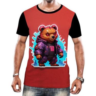 Imagem de Camiseta Camisa Tshirt Animais Cyberpunk Urso Marrom Hd 3 - Enjoy Shop