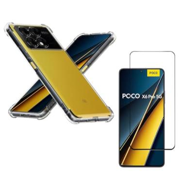 Imagem de Capa Capinha Anti Impacto + Película 9D Premium Cerâmica Compatível Com Poco X6 Pro 5G - (Hard Glass Store)