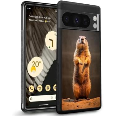 Imagem de Capa de telefone para Google Pixel 8 8 Pro 7 7 Pro 6 6a 6 Pro 5 5a 4 4a 4XL 3 3 XL 2 2 XL 4G/5G com design Flamingo-aa472 moldura preta de borracha fina à prova de choque/948 (Color : Marmotaa565)