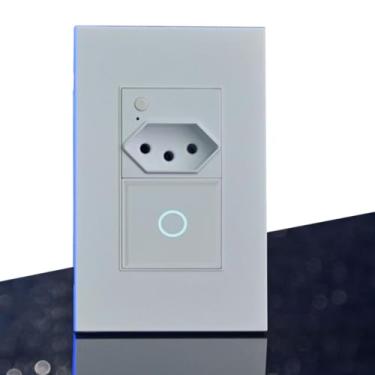 Imagem de 1 Tomada Inteligente 16A 1 Interruptor Rele touch um Canais Inteligente