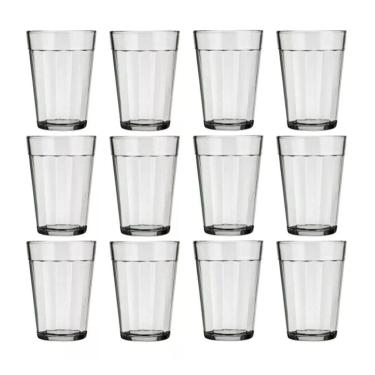 Imagem de Jogo 12 Copos De Vidro Americano Tradicional Nadir Figueiredo 190ml Cerveja Boteco Bar