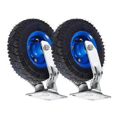 Imagem de Com rodízios giratórios de freio, rodízios de borracha silenciosos, roda de transporte industrial de carrinho, 150 mm, 200 mm, 250 mm, rodízio fixo, 2 peças, conjunto de rodízios resistentes, com