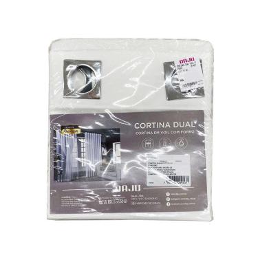 Imagem de Cortina Daju Dual Voil Com Forro 420x230 cm Branco