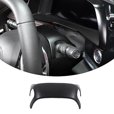 Imagem de Capa de acabamento de base de volante compatível com Chevrolet Corvette C8 Stingray 2020-2023, acessórios de cobertura de acabamento de base de volante ABS (preto fosco)