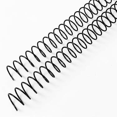 Imagem de Binditek Pacote com 30 bobinas de encadernação em espiral de metal, espirais de encadernação de 12 mm, capacidade para 75 folhas, passo 4:1, lombadas pretas, 48 voltas para tamanho carta