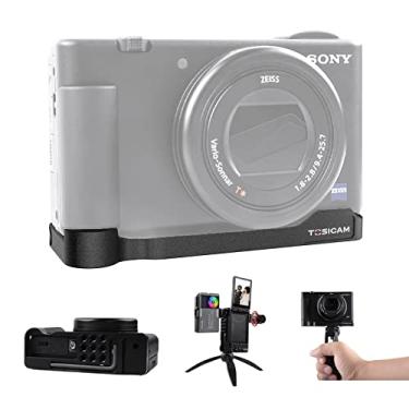 Imagem de TOSICAM Suporte base de câmera ZV1 para Sony ZV1 Compact Camera Cold Shoe Mount Microfone/extensão de luz, suporta vídeo vertical YouTube Vlog acessórios