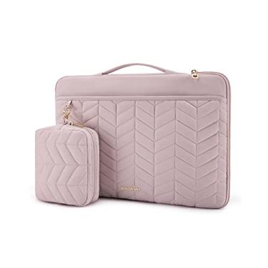 Imagem de Capa BAGSMART para laptop de 13 a 14 polegadas com alça, bolsa de acessórios acolchoada e fofa, para MacBook Air Pro de 13,3 e 14 polegadas, computador Dell, HP
