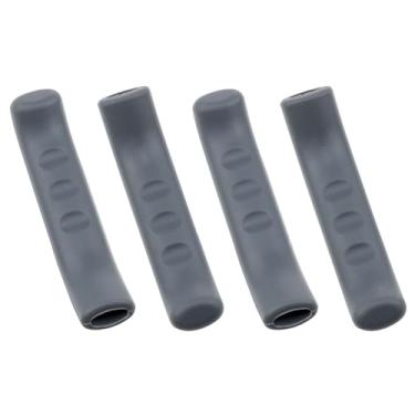 Imagem de zutisay Manete de freio de silicone capa de alavanca de freio de bicicleta antiderrapante capa de aderência de freio para bicicletas de estrada mountain bikes (cinza) -4 peças