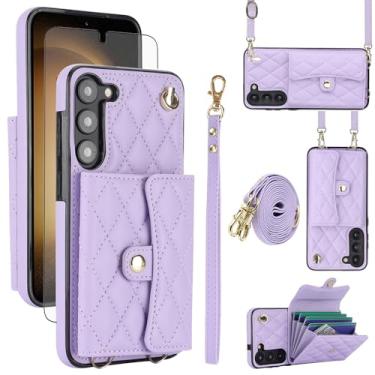 Imagem de Asuwish Capa de telefone para Samsung Galaxy S23 5G capa carteira com suporte RFID suporte para cartão de crédito alça cordão acessórios de celular de couro S 23 23S GS23 G5 SM-S911U 6,1 polegadas