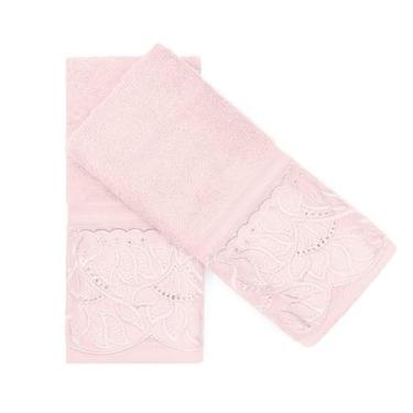 Imagem de Buettner, Kit 2 Toalhas de Lavabo Social Paola Egípcio Buettner 30x50 Cor:Rosa-3309