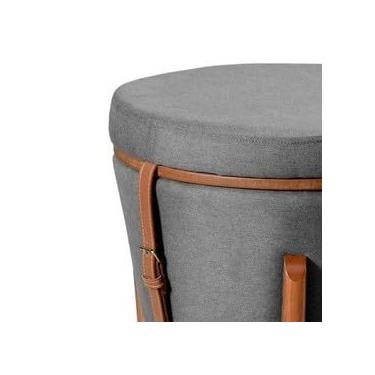 Imagem de Puff Banco para sala e quarto TV Casa, Baú, Mesa De Centro Cinza Chumbo MacioDescanso pés