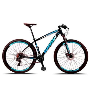 Imagem de Bicicleta Aro 29 Ravok 24 Velocidades Freios a Disco com Suspensão (Preto e Azul, 17)
