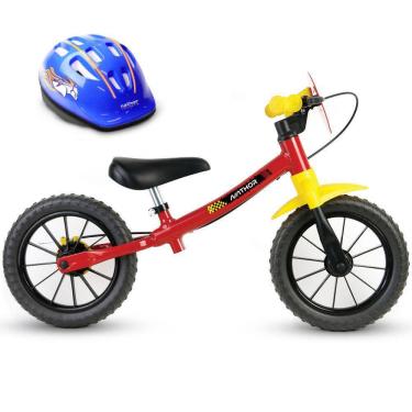 Imagem de Bicicleta Balance Bike de Equilíbrio sem Pedal Masculina Fast com Capacete Azul
