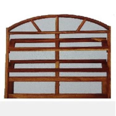 Imagem de Vitrô Basculante de Madeira Imbuia em Arco 1,20 x 1,00 Natural
