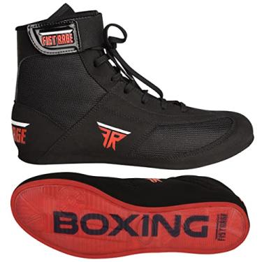 Imagem de FISTRAGE Tênis de couro Kick Boxing Fighting Sports Master Training Mesh unissex Pro masculino e jovem bota genuína leve | Sapatos de boxe cor preta para adultos, Cano baixo preto, 36/37 BR