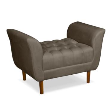 Imagem de Recamier Para Sala, Quarto e Recepção Oslo 90cm Suede Marrom - Loja Monte Belo