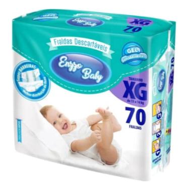 Imagem de Fralda Descartável Enzzo Baby Infantil Pacotão Diurna Noturna Fita XG 13 a 16kg