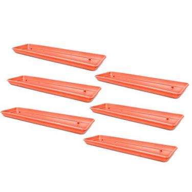 Imagem de Prato Para Jardineira Floreira Cerâmica 50cm Nutriplan Kit 6