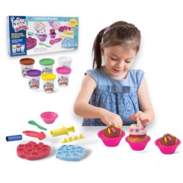 Imagem de Massinha Modelar Confeitaria Cupcake Cozinha Brinquedo Infantil - Dive
