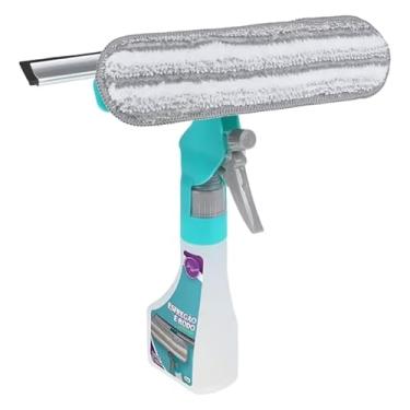 Imagem de Mop Limpa Vidros Spray 3 em 1, Pulverizador, Esfregão e Rodo, Borrifa, Limpa e Seca