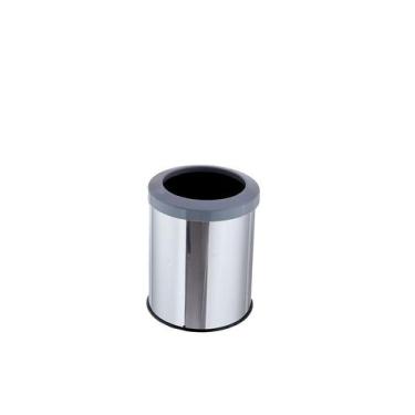 Imagem de Lixeira Aço Inox 15 Litros Cozinha Banheiro Aro Plástico - Aldinox, Ci