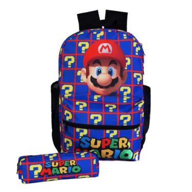 Imagem de Mochila Escolar Mario Bros Resistente Menino Envio Imediato - JM crian